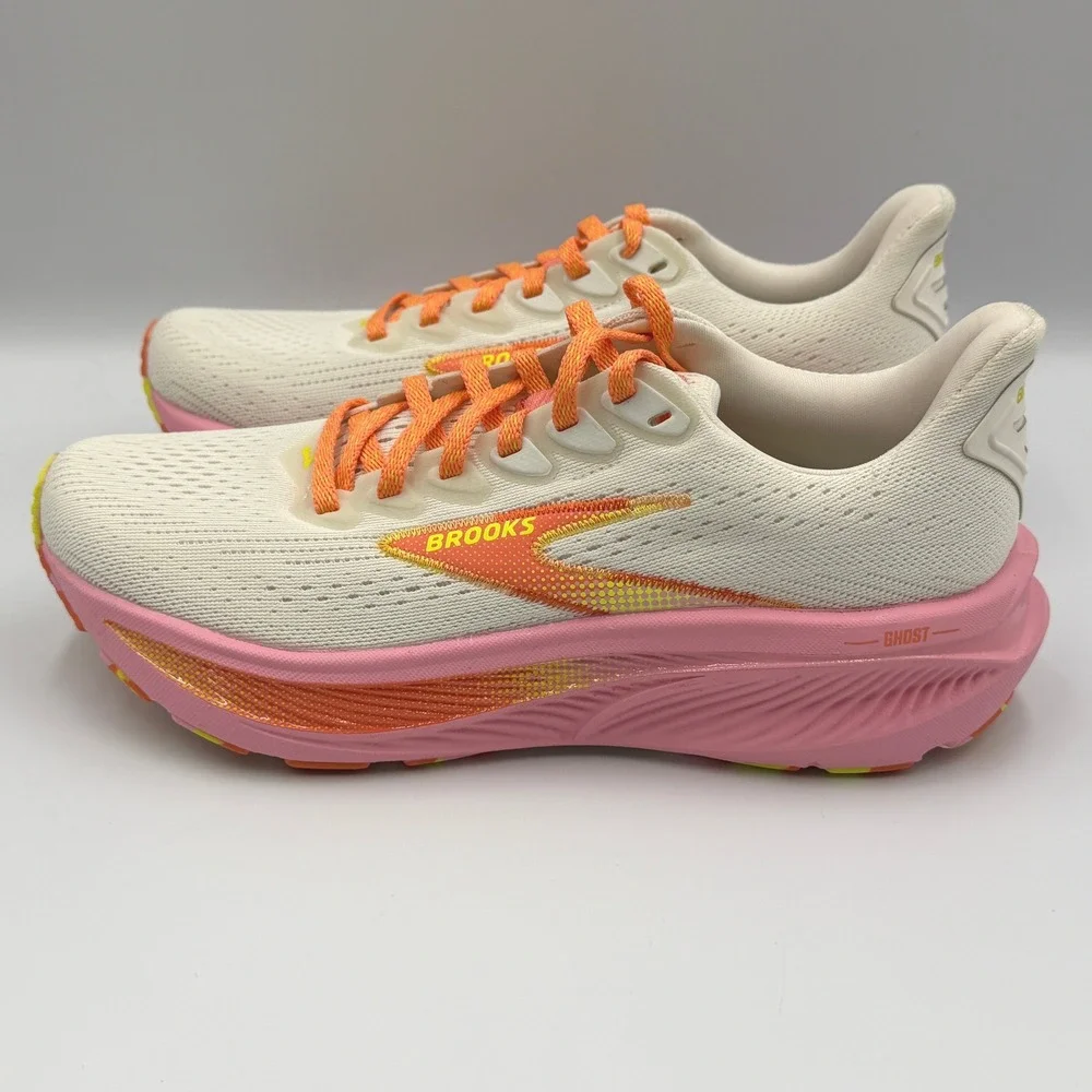 Brooks Ghost 17 Running Shoes Womens 6 Coconut Candy Limeade 120431 1B 236 *NEW*